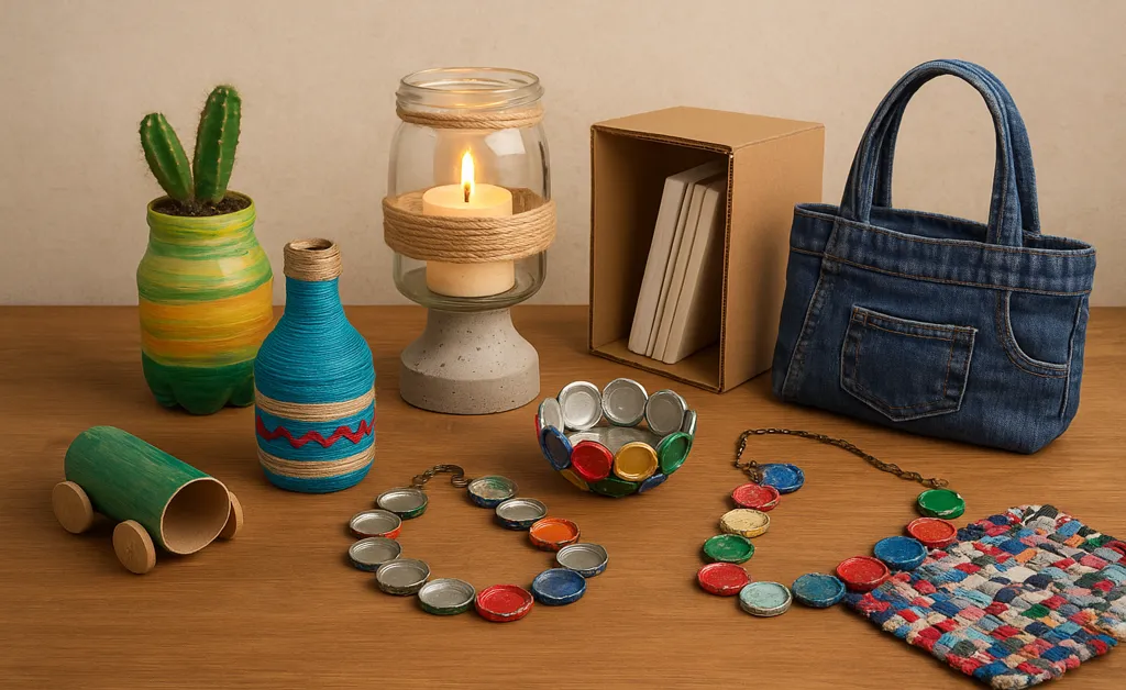 10 Artesanatos Sustentáveis Feitos com Materiais Recicláveis 10 Artesanatos Sustentáveis Feitos com Materiais Recicláveis